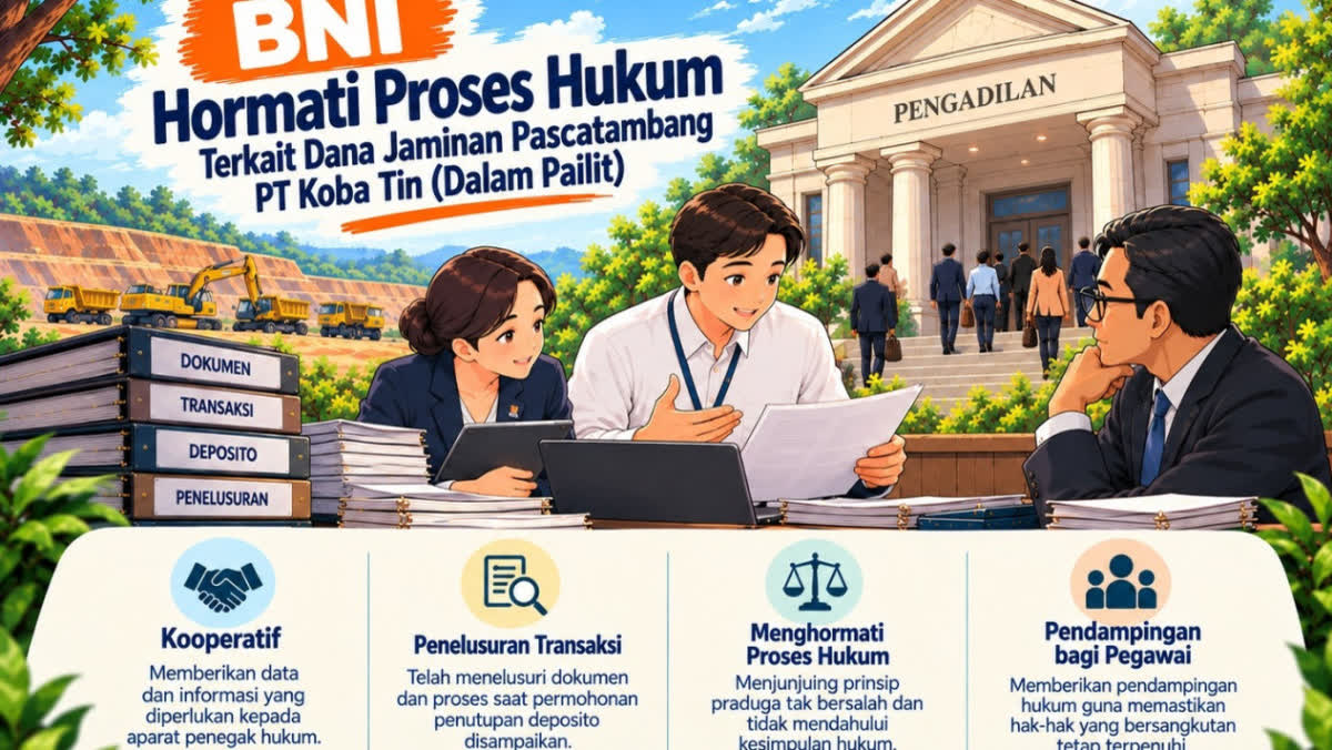 Foto: BNI Hormati Proses Hukum Dana Pascatambang Koba Tin