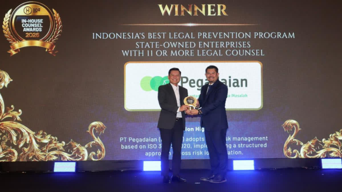Foto: Pegadaian Raih Dua Penghargaan In-House Counsel 2026