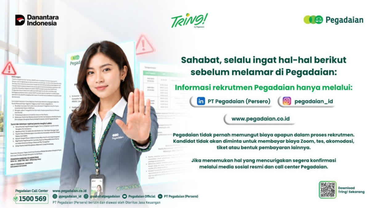 Foto: Pegadaian Ungkap Modus Lowongan Kerja Palsu